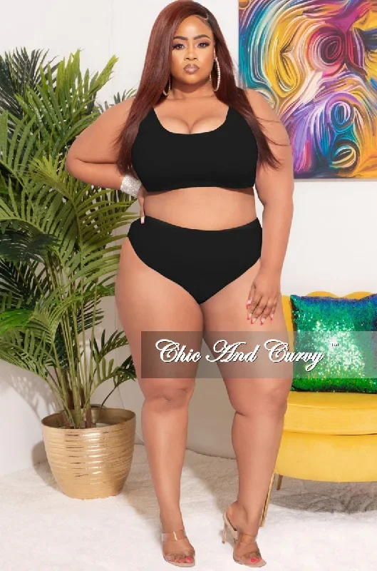 Final Sale Plus Size Bikini Set in Black