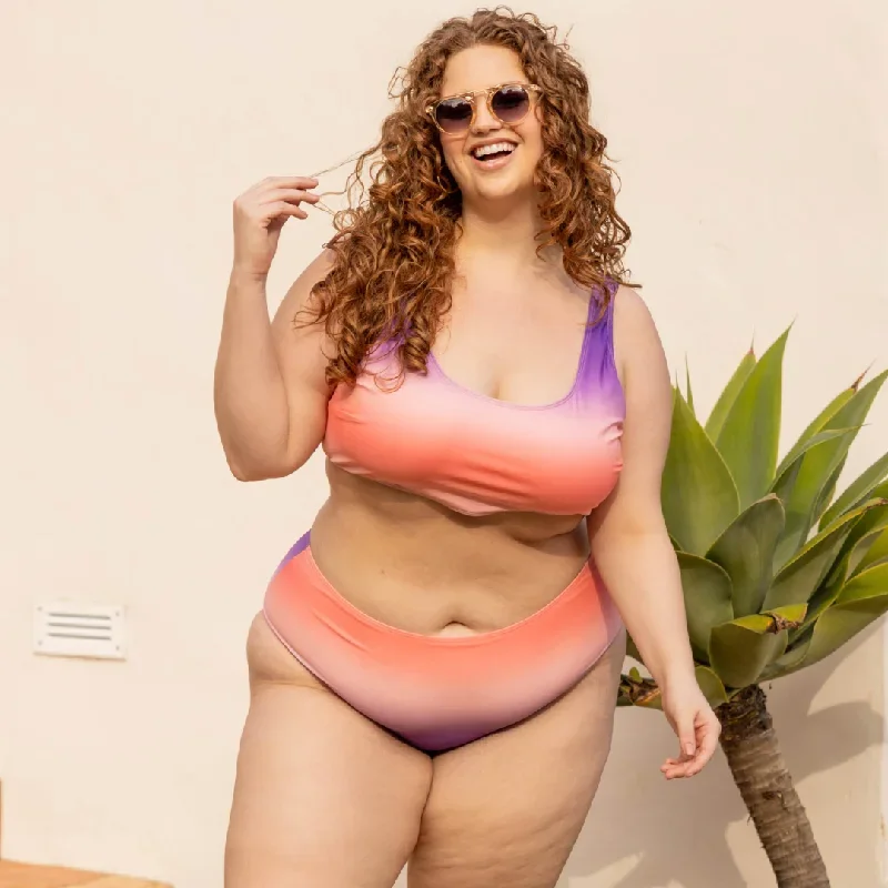 Beauty From Within Swim Top, Pink Ombre