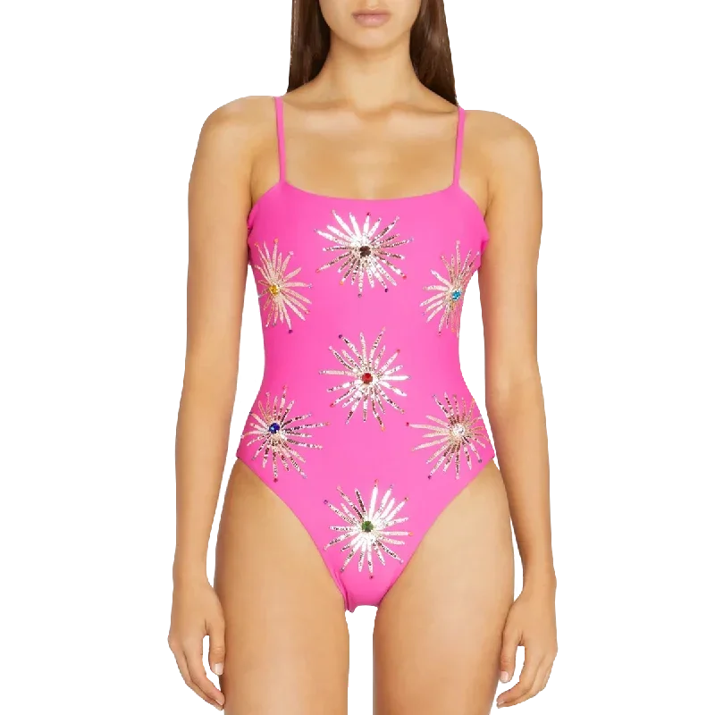 Dolly Two Strap Retro Fuschia Swimsuit