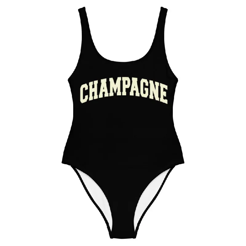 Champagne Swimsuit - Black