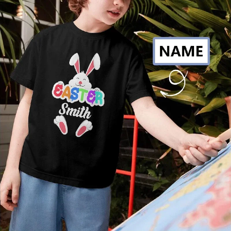 #6-15Y Custom Name Easter Bunny Kid's All Over Print T-shirt