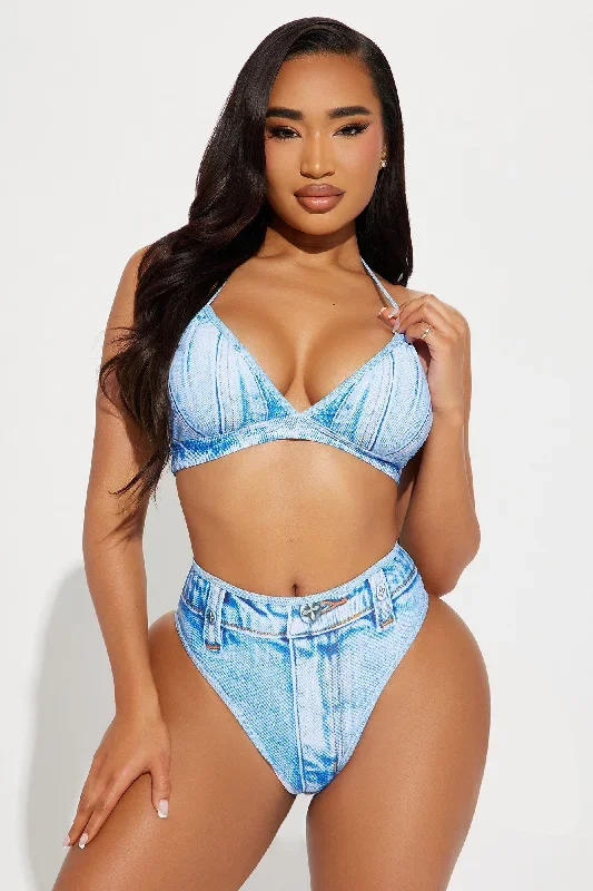 Dasha Denim Print 2 Piece Bikini - Denim