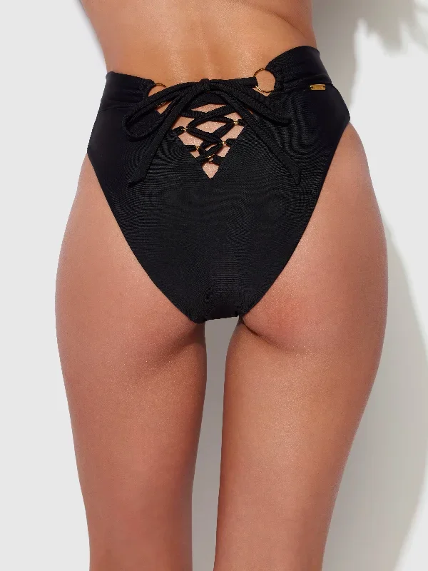 Rising Star High-Waisted Lace-Up Swim Bottom