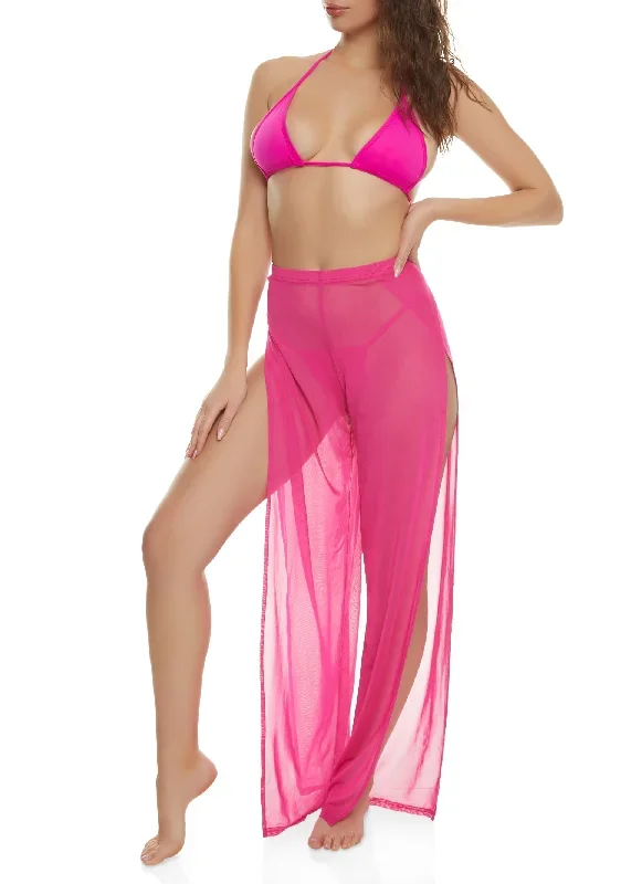 Daisy Triangle Swim Bikini Top and Bottoms with Cover Up Pants