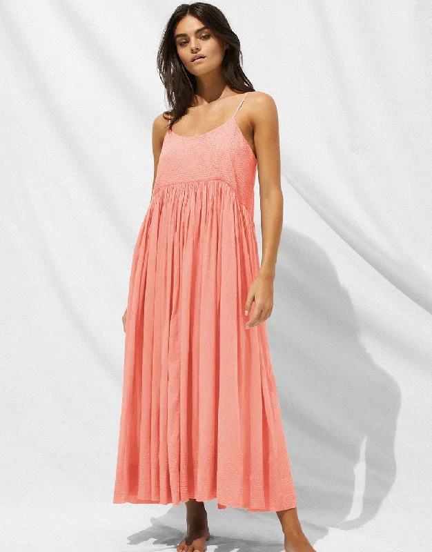 Island Nostalgia Maxi Dress - Ocean Coral