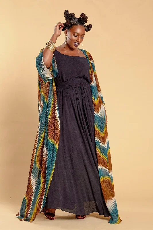 PLUS SIZE CLOCKWORK PRINT MAXI DUSTER- JIBRI