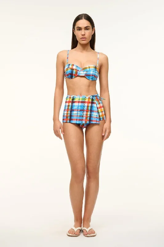 MIRA SWIM SKIRT | MADRAS PLAID