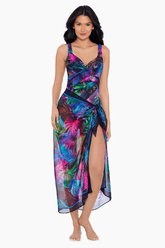 Pixel Palmas Scarf Pareo Swim Cover Up