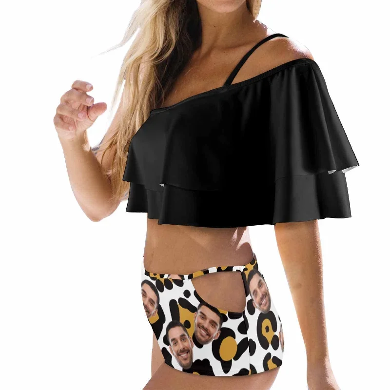 plus-size-off-shoulder-bikini-custom-face-leopard-print-black-2-ways-to-wear-ruffle-high-waisted-bikini-set