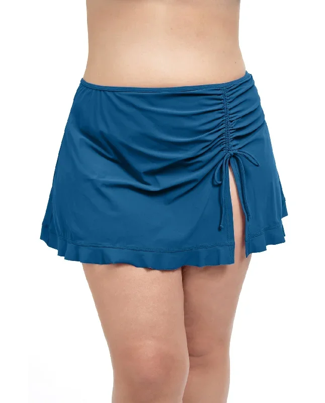 Profile By Gottex Tutti Frutti Plus Size Side Slit Cinch Swim Skirt