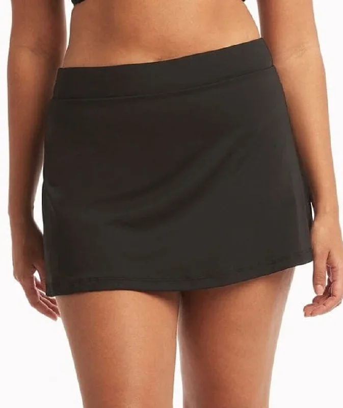 Sea Level Eco Essentials Swim Skirt - Black