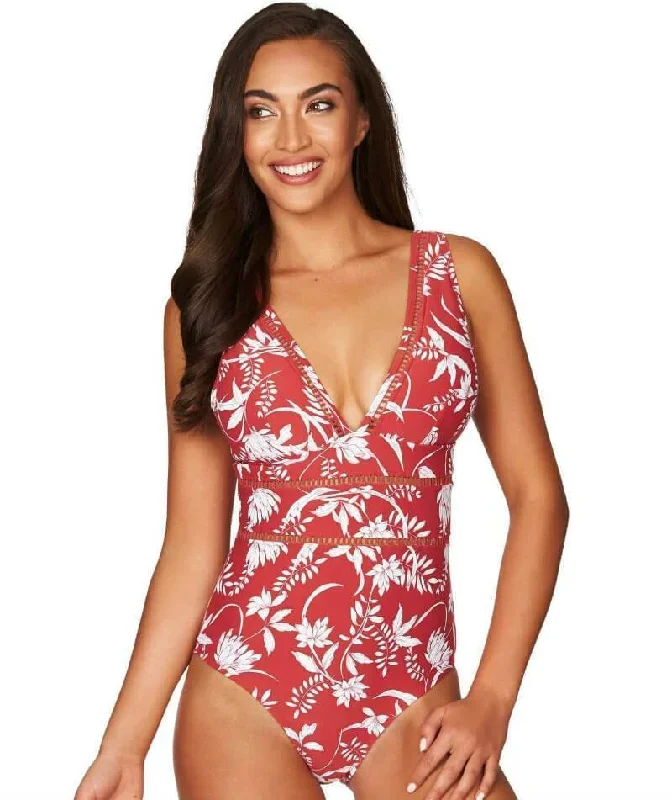 Sea Level Maui Spliced One Piece Swimsuit - Paprika