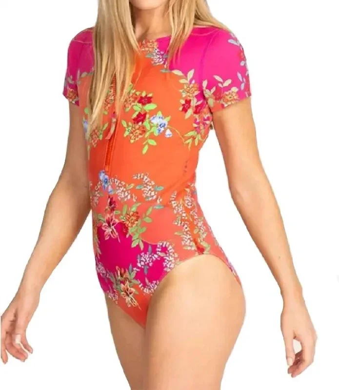 Wave Surf One Piece In Multi