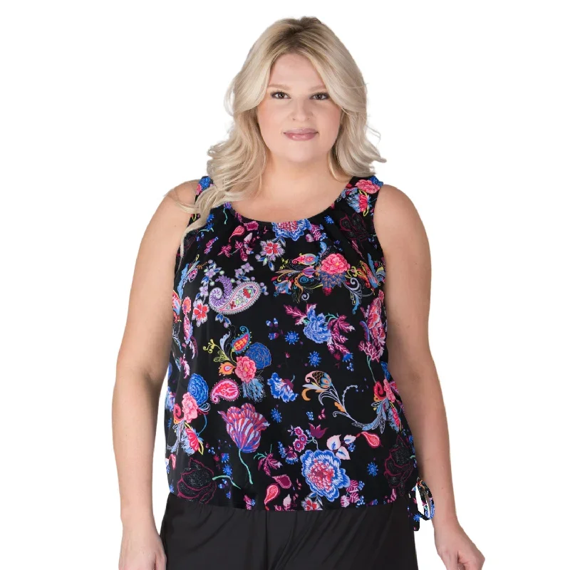 Wear Your Own Bra Plus Size Swimwear Top - Magic Garden