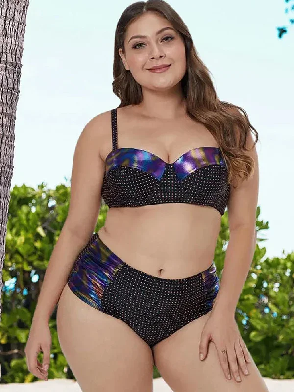 Women's Two Piece Plus Size Polka Dot Bikini